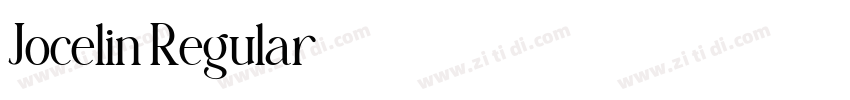 Jocelin Regular 商用须授字体转换